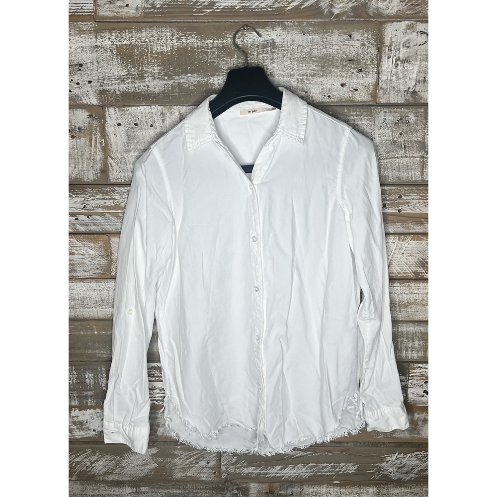 Mi‎ Ami womens white button up top fraid bottom S